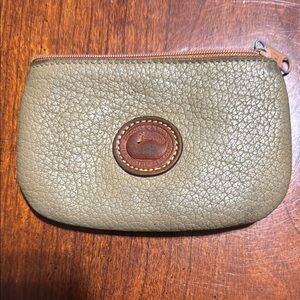 Dooney & Bourke Coin Purse Pebbled Leather Pouch in Tan and Brown